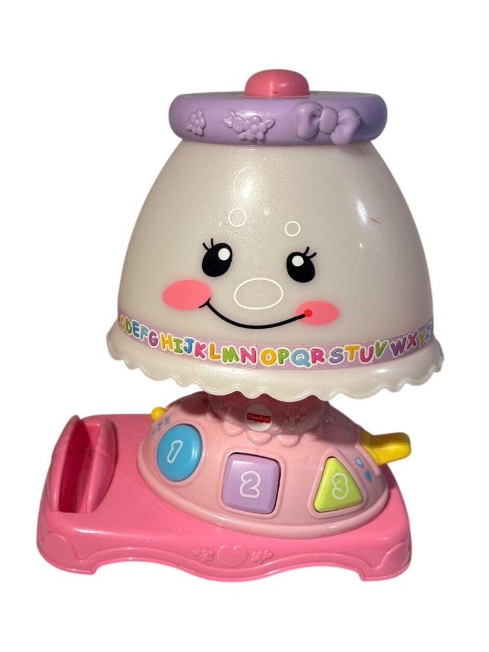 Fisher Price Laugh & Learn ABC Pretty Learning Lamp Toy Pink Tested 9.5" Tall